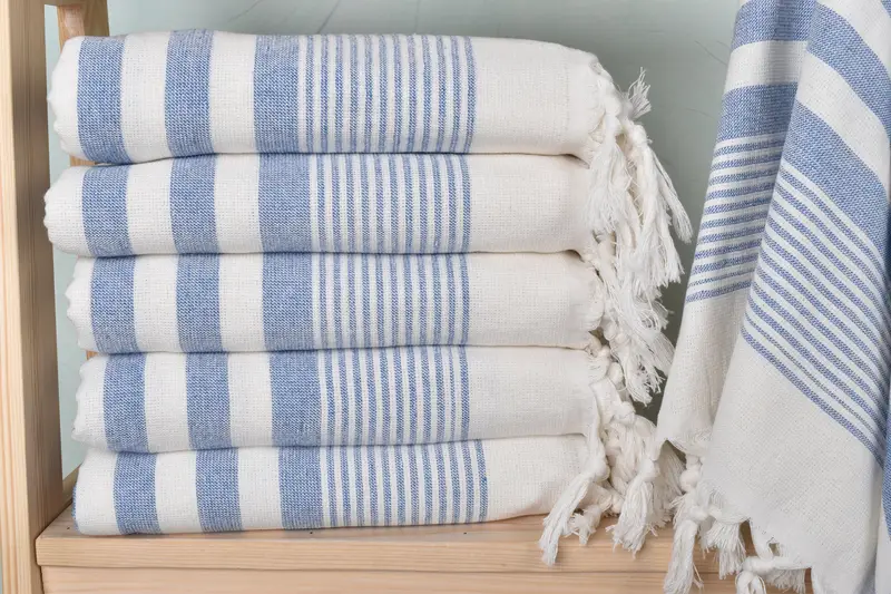 Custom Towel, Custom Gift, Turkish Towel Set, 68x40 Cotton Striped Terry Towel, Beach Wedding Favor, Bachelorette Party Gift, Wedding Gift Ideas - 1