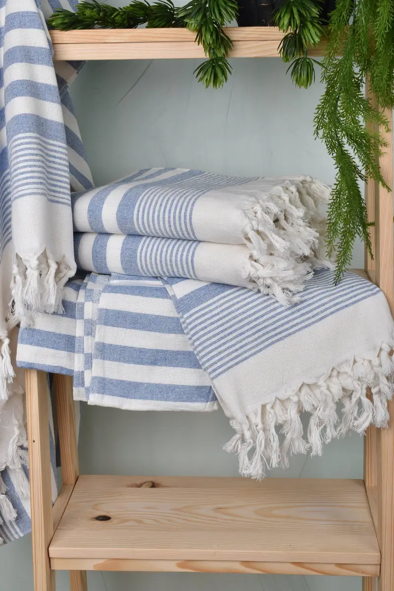 Custom Towel, Custom Gift, Turkish Towel Set, 68x40 Cotton Striped Terry Towel, Beach Wedding Favor, Bachelorette Party Gift, Wedding Gift Ideas - 6