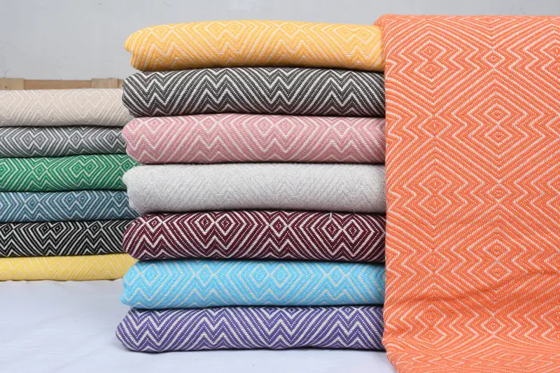 Halloween Blanket, 92x80 Cotton Diamond Towel, Boho Throw Blankets, Woven Throw Blanket, Bridesmaid Gifts, Turkish Tablecloth, Bridal Party Gifts - 1