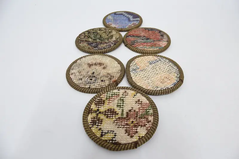 Bohemian Beige & Bronze Round Coaster, Versatile Bohemian Coaster