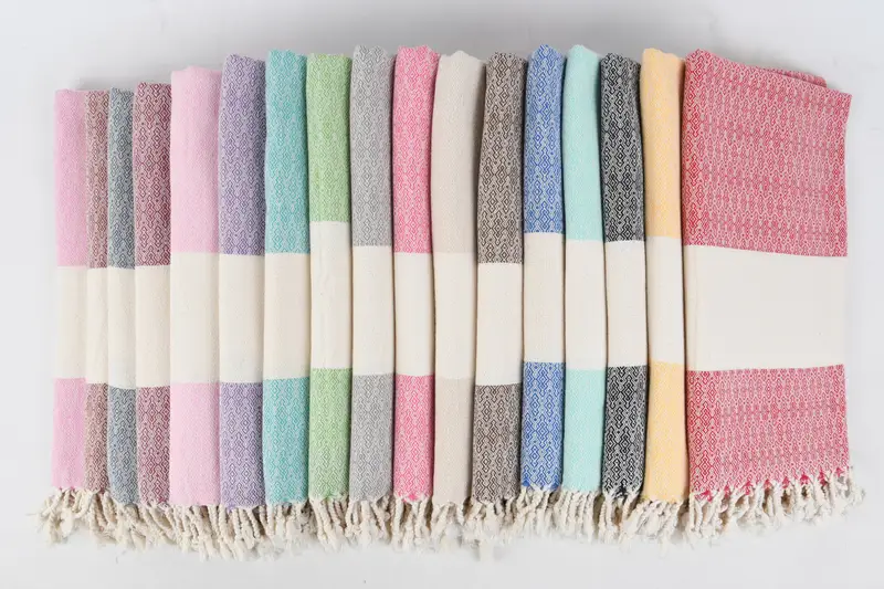 Custom Wedding Gift, 68x36 Cotton Diamond Towel, Extra large Turkish bath towel, Quick-dry peshtemal, Welcome Wedding Gift, Custom Beach Towel - 3