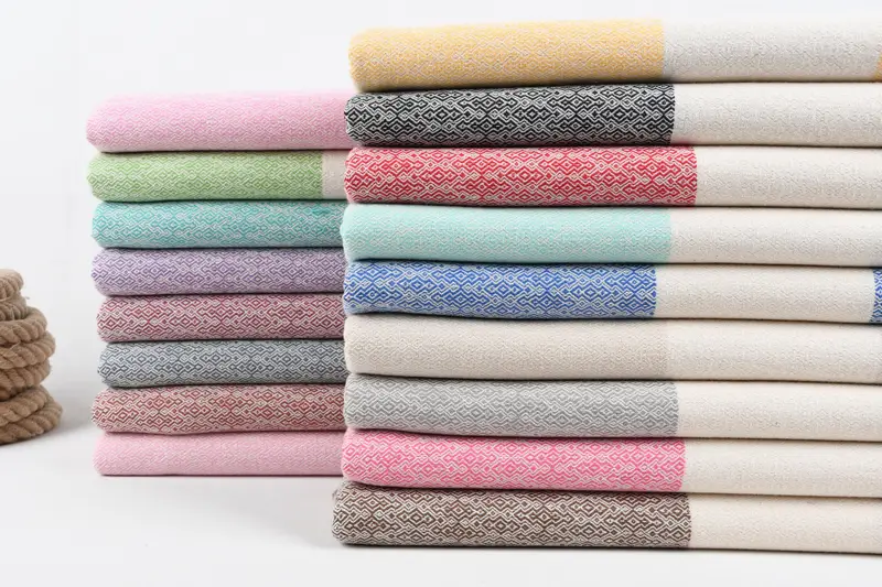 Custom Wedding Gift, 68x36 Cotton Diamond Towel, Extra large Turkish bath towel, Quick-dry peshtemal, Welcome Wedding Gift, Custom Beach Towel - 2