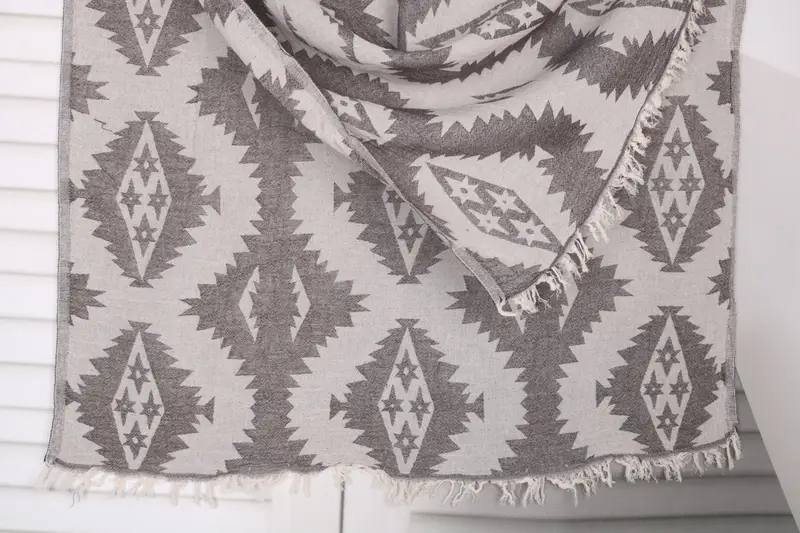 Beach Towel Personalized Turkish Cotton Brown, 36x71 Inches