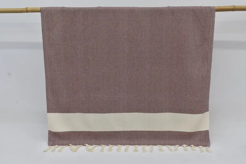 Embroidered Towel, 70x40 Cotton Herringbone Towel, Gym Towel, Wedding Gift For Bride, Monogram Turkish Towel, Best Beach Towel, Family Gift Basket - 8