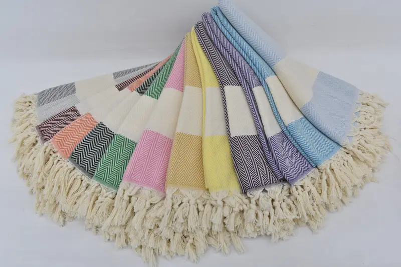 Embroidered Towel, 70x40 Cotton Herringbone Towel, Gym Towel, Wedding Gift For Bride, Monogram Turkish Towel, Best Beach Towel, Family Gift Basket - 4