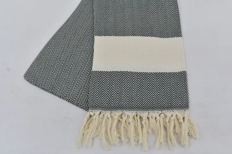 Embroidered Towel, 70x40 Cotton Herringbone Towel, Gym Towel, Wedding Gift For Bride, Monogram Turkish Towel, Best Beach Towel, Family Gift Basket - 7