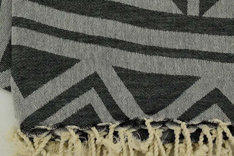 68x40 Cotton Geometric Towel, Housewarming Gift, Friends Beach Towel, Wedding Favors, Absorbent Turkish towel, Bridal Gifts, Monogram Turkish Towel - 7