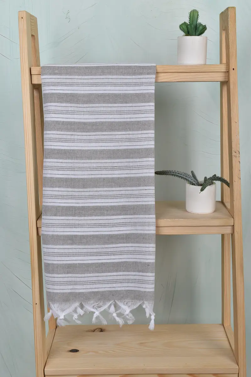 70x40 Cotton Striped Towel, Girls Weekend Favors, Yoga Towel, Spa Gift, Best Friend Wedding Gift, Bath towel, Housewarming Gift, Custom Beach Towel - 8