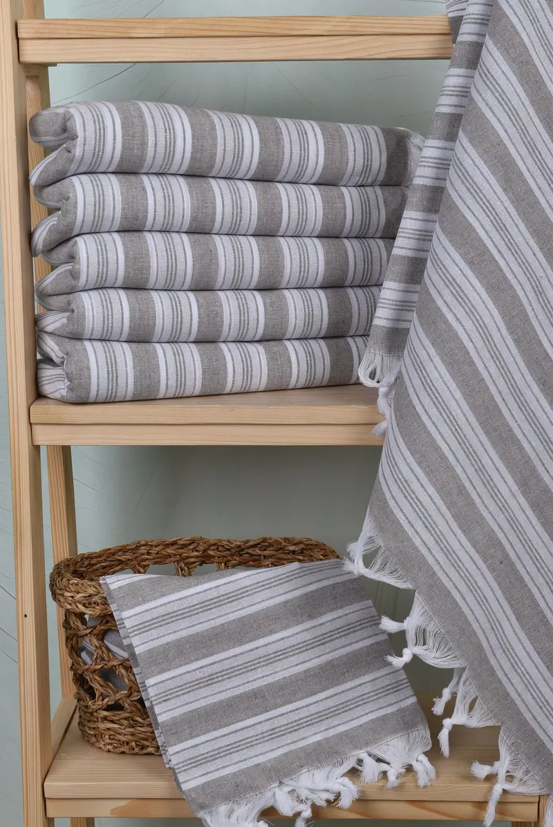 70x40 Cotton Striped Towel, Girls Weekend Favors, Yoga Towel, Spa Gift, Best Friend Wedding Gift, Bath towel, Housewarming Gift, Custom Beach Towel - 3
