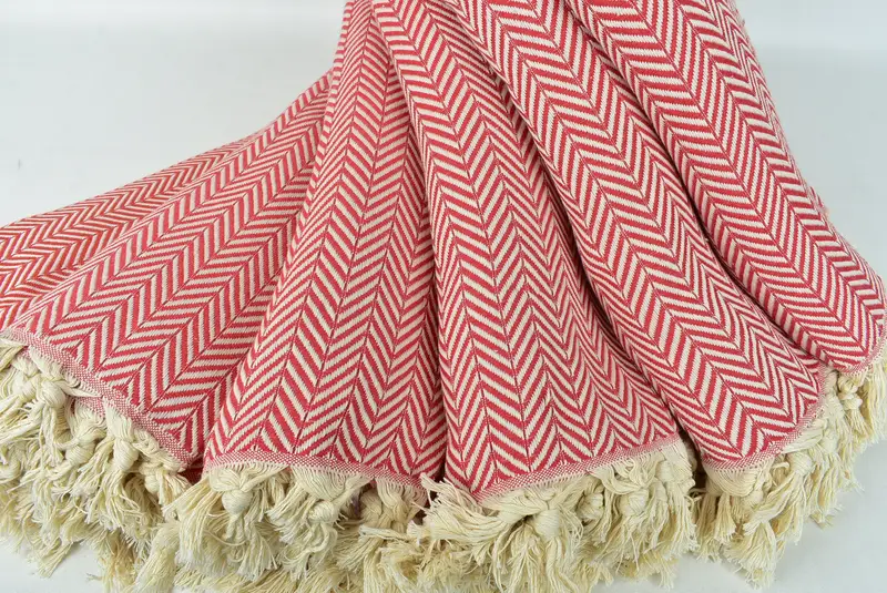 Family Gift Basket, Custom Blanket, 92x76 Cotton Chevron Towel, Custom Wedding Gifts, Turkish Blanket, Shower Curtain, Bridesmaid Proposal Gift - 4