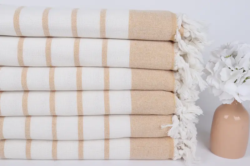 Turkish Towel USA, Monogram Towels, 68x39 Cotton Striped Towel, Bachelorette Party Gifts Bridesmaids, Boyfriend Christmas Gift, Turkish beach towel - 3