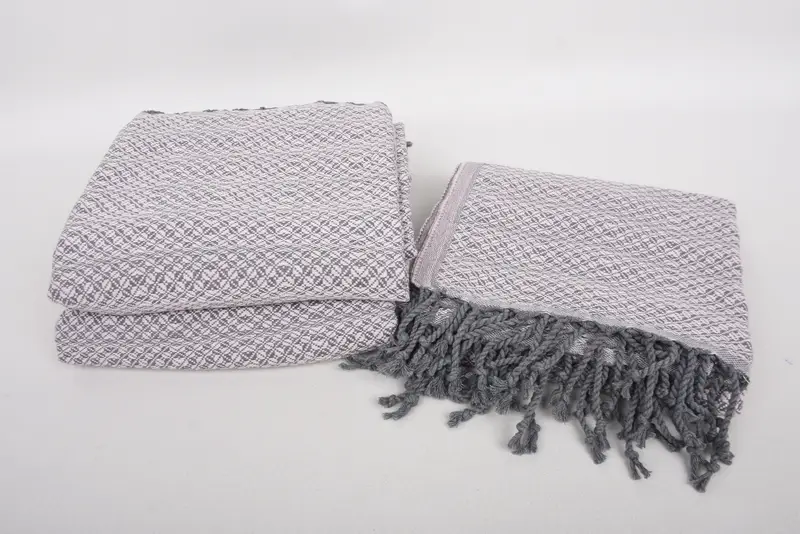 70x40 Cotton Geometric Towel, Organic Turkish towel, Personalized Towel, Organic Beach Towel, Personalized Wedding Gift For Couple, Best Friend Gift - 7