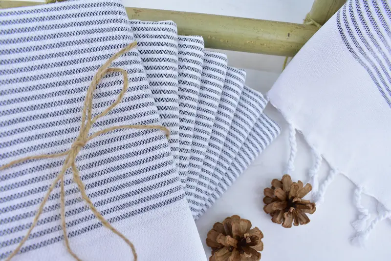 Bachelor Gifts, Valentine Day Gift For Her, Gifts For Him, Wedding Gift, 40x18 Cotton Striped Towel, Wedding Favors, Small Bath Towels, Summer Gift - 2