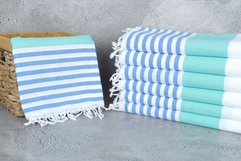 Organic Turkish towel, Absorbent Turkish towel, Customized Turkish Towel, 70x40 Cotton Striped Towel, Bridesmaid Proposal Gift, Soft towel - 3