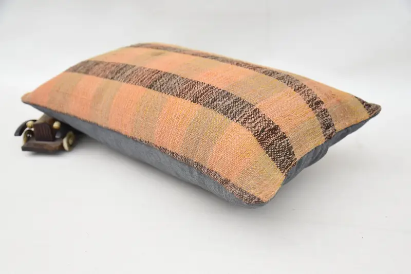 12x20 Orange Cushion Cover, Kilim Pillow Cover, Kilim Pillow, Turkish Pillow, Pillow Case, Living Room Throw Cushion, Sofa Pillow Case - 6