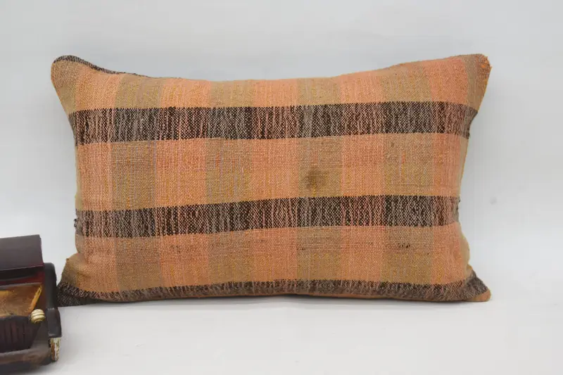 12x20 Orange Cushion Cover, Kilim Pillow Cover, Kilim Pillow, Turkish Pillow, Pillow Case, Living Room Throw Cushion, Sofa Pillow Case - 4