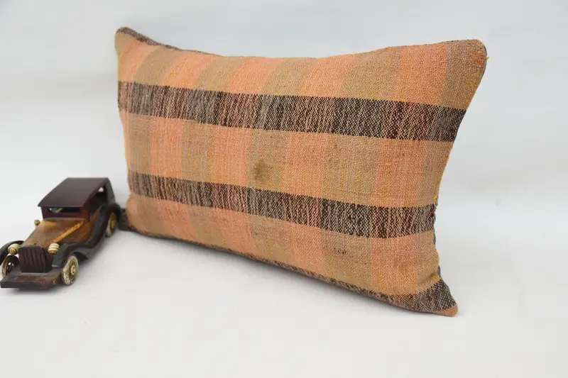 12x20 Orange Cushion Cover, Kilim Pillow Cover, Kilim Pillow, Turkish Pillow, Pillow Case, Living Room Throw Cushion, Sofa Pillow Case - 3