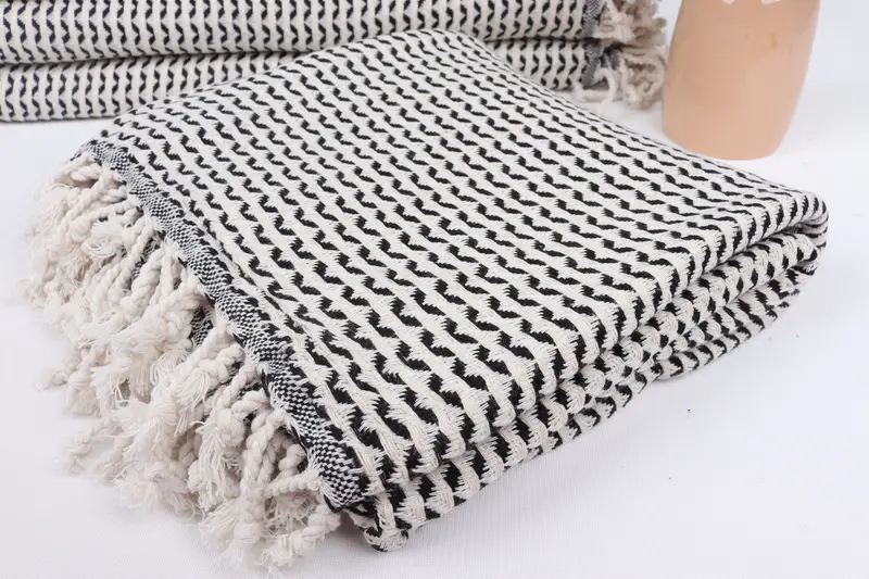 70x40 Cotton Diamond Towel, Wedding Gift, Gifts For Him, Customized Towels, Sand-resistant towel, Soft organic Turkish peshtemal for luxury spa use - 5