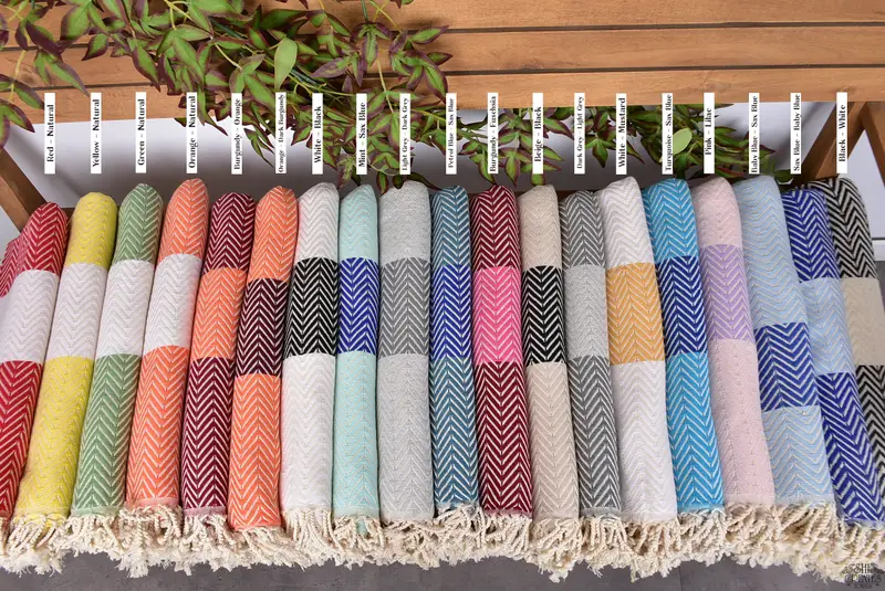 Decorative Towel, Personalized Towel, Custom Beach Towel, Bachelor Bachelorette Party Favors, 70x40 Cotton Chevron Towel, Wedding Day Gift For Bride - 2