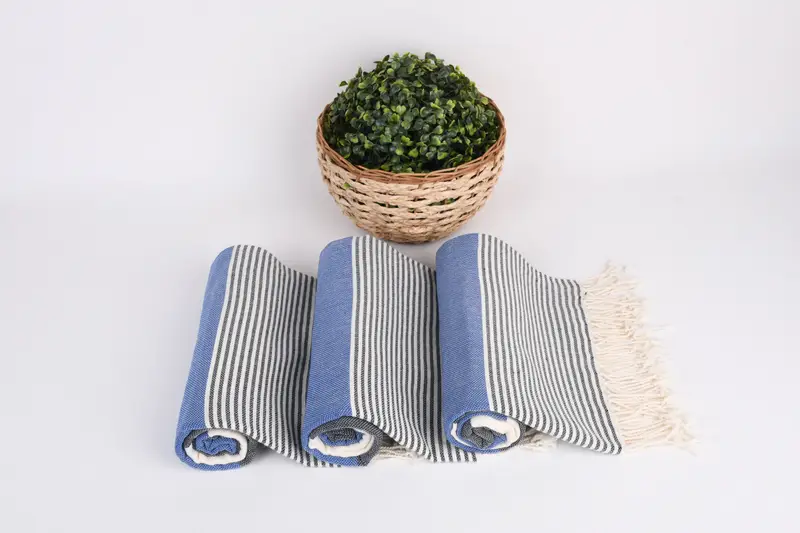 Organic Cotton Towel, Travel towel, Towel With Name, Personalized Towel, Custom Gift, 68x40 Cotton Striped Towel, Best Friend Christmas Gift - 8