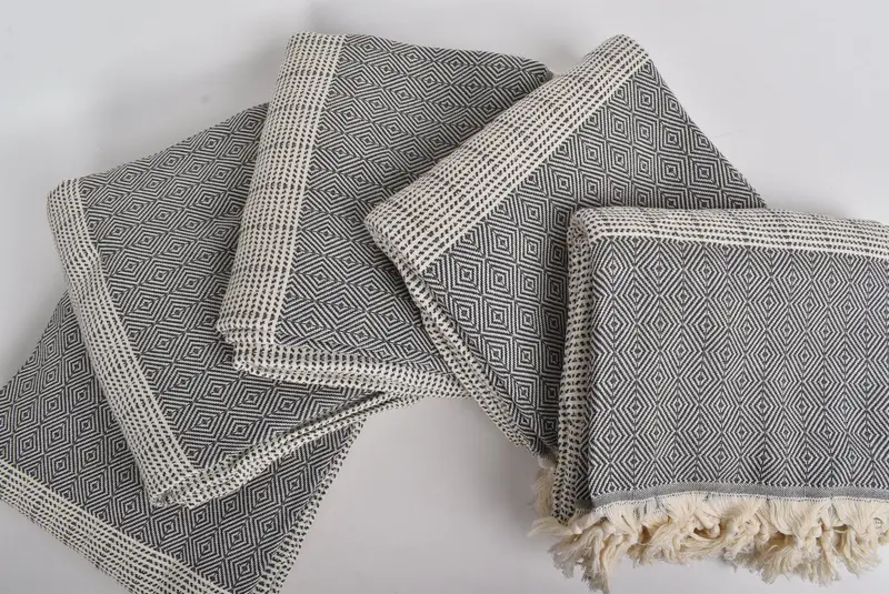 Embroidery Bedspread, Turkish Blanket, Throw Blanket, Decorative Blanket, 80x70 Cotton Diamond Towel, Bachelorette Large Towel, Aesthetic Blanket - 4