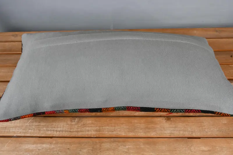 Sofa Cushion Cover, Pillow Cover, Kilim Pillow Cover, Handmade Throw Pillow, Antique Pillows, Pastel Pillow Sham, Turkish Pillow, 12x24 Red Cushion - 5
