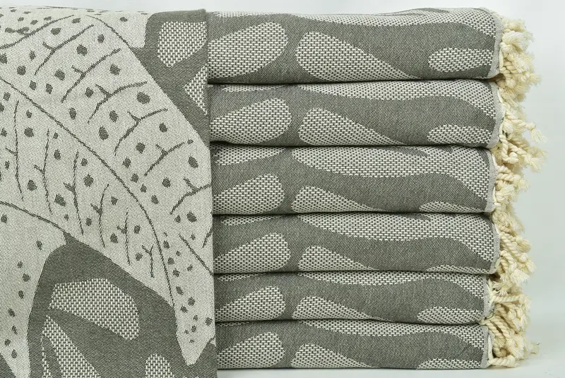 Organic Beach Blanket, Bedspread, 100x92 Cotton Whale Design Towel, Woven Throw Blanket, Personalized Gifts, Turkish Tablecloth, Christmas Favors - 3