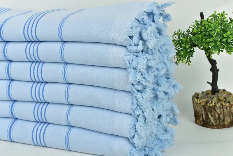 Lightweight towel, Organic Turkish towel, Wedding Favors, 68x36 Cotton Striped Terry Towel, Luxury Turkish beach towel with fringe, Xmas Gifts - 3