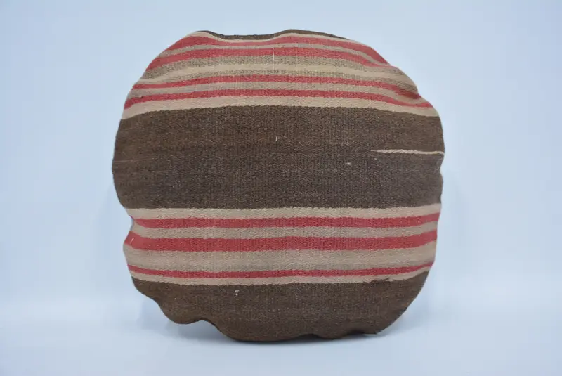 Traditional Pillow Sham, Cushion Case, Handmade Kilim Cushion, Vintage Kilim Pillow, Ethnical Kilim Rug Pillow, 20x20 Brown Cushion Cover - 1