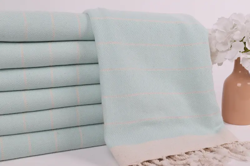 Personalized Gift, Wedding Favors, Grandma Gift, 70x40 Cotton Herringbone Towel, Bachelorette Party Favors, Organic cotton Turkish peshtemal towel - 2