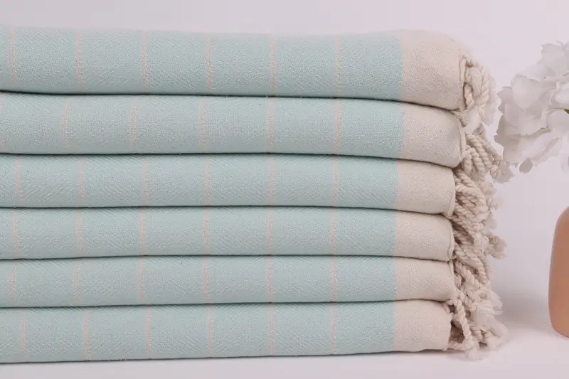 Personalized Gift, Wedding Favors, Grandma Gift, 70x40 Cotton Herringbone Towel, Bachelorette Party Favors, Organic cotton Turkish peshtemal towel - 3