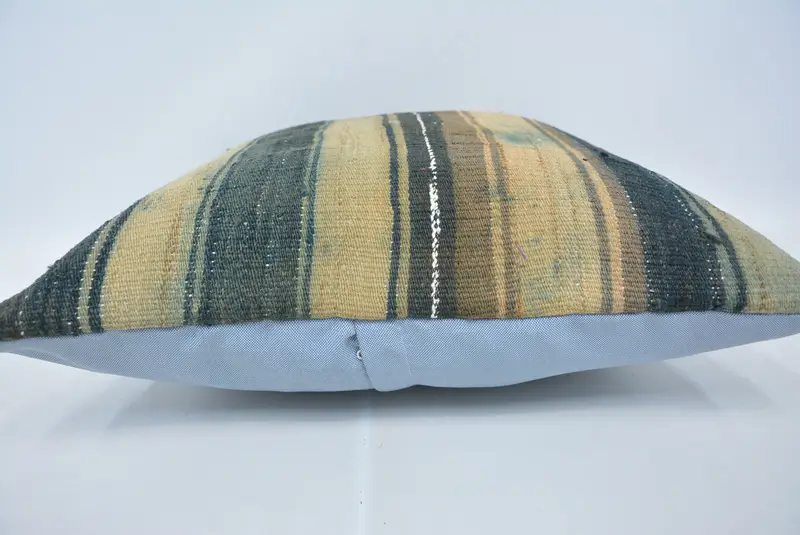 Pillow Case, Shabby Chic Pillow Case, Pillow for Couch, Boho Pillow Sham Cover, Tapestry Cushion Cover, Handmade Kilim Cushion, 22x22 Beige Pillow - 5