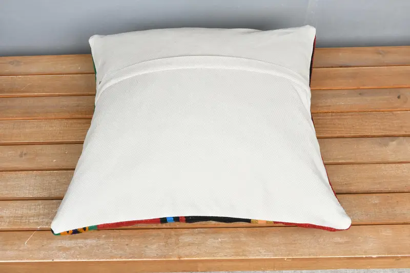 Pillow Cover, Ethnic Pillow Cover Cushion Cover, 18x18 Red Pillow Case, Home Decor Pillow, Turkish Kilim Pillow, Boho Pillow - 5
