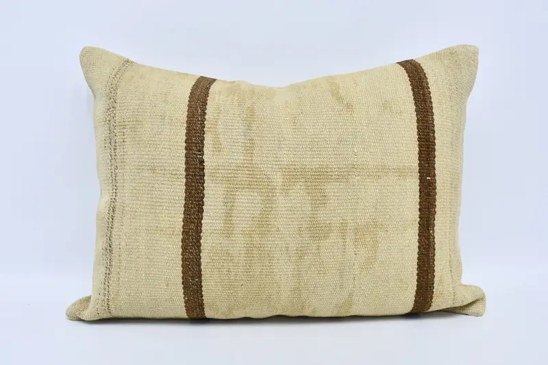 Home Decor Pillow, Vintage Pillow, Office Chair Pillow Cover, Pillow Case, Boho Pillow, Vintage Throw Cushion Cover, 20x28 Beige Pillow Sham - 1