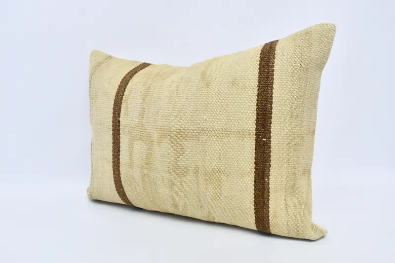 Home Decor Pillow, Vintage Pillow, Office Chair Pillow Cover, Pillow Case, Boho Pillow, Vintage Throw Cushion Cover, 20x28 Beige Pillow Sham - 4