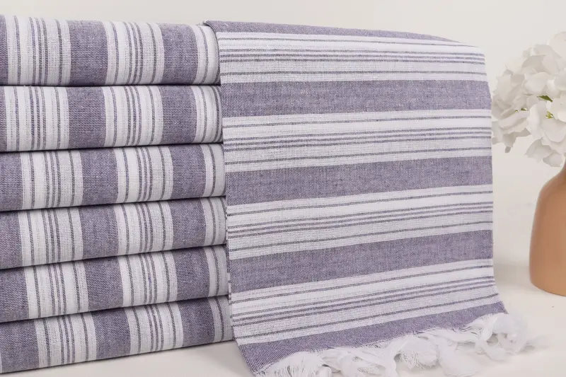 Sand-resistant towel, Best spa Turkish towel for luxury home decor, Home Decor Gifts, Valentines Gift, Turkish towel, 70x40 Cotton Striped Towel - 2