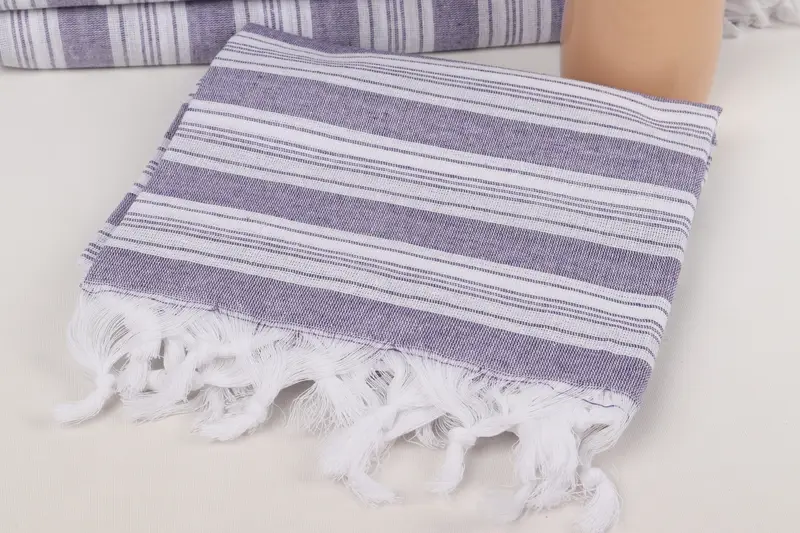 Sand-resistant towel, Best spa Turkish towel for luxury home decor, Home Decor Gifts, Valentines Gift, Turkish towel, 70x40 Cotton Striped Towel - 5
