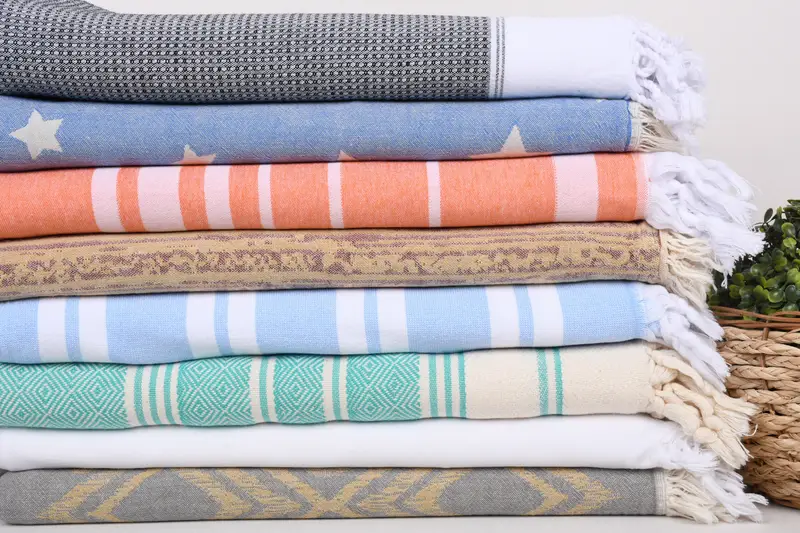 Personalized Gift, Turkish Towel Beach, 70x40 Cotton Set of 8 Towel, Yoga Towel, Cotton towel, Gift For Bride, Beach Bachelorette Party Decorations - 2