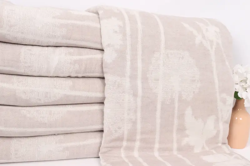 92x84 Cotton Floral Design Towel, Monogram Blanket, Beach Wedding Favor, Custom Wedding Gifts, Wedding Gift, Personalized Gifts, Turkish Bedcover - 2
