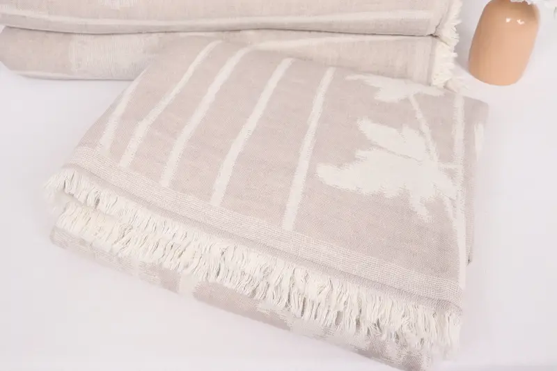 92x84 Cotton Floral Design Towel, Monogram Blanket, Beach Wedding Favor, Custom Wedding Gifts, Wedding Gift, Personalized Gifts, Turkish Bedcover - 5