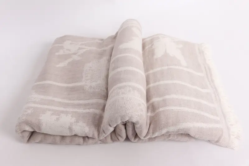 92x84 Cotton Floral Design Towel, Monogram Blanket, Beach Wedding Favor, Custom Wedding Gifts, Wedding Gift, Personalized Gifts, Turkish Bedcover - 6
