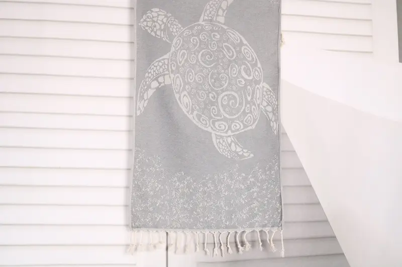 36x18 Cotton Carretta Patterned Towel, Valentines Day Gift Idea, Personalized Dish Towel, Spa Towel, Monogram Hand Towel, Personalized Kitchen Towel - 1