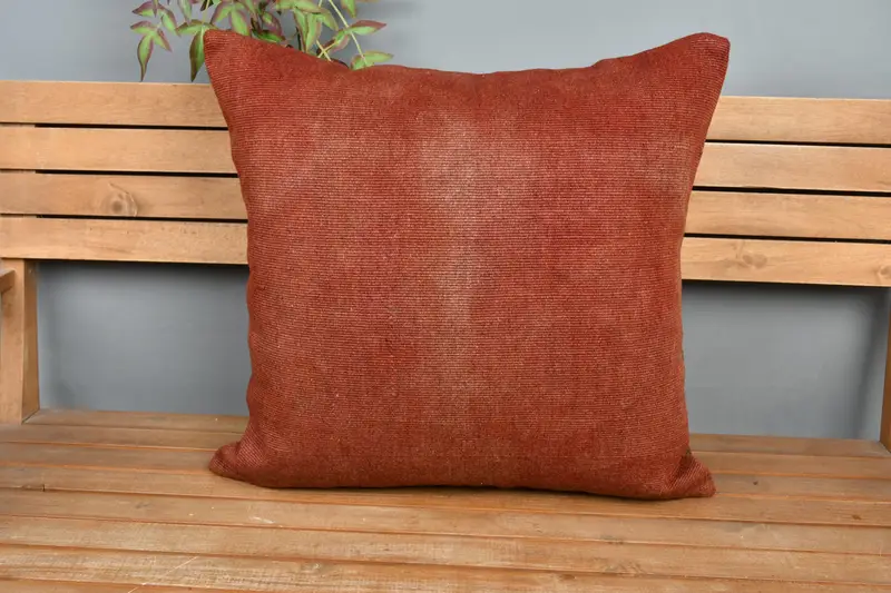 24x24 Red Pillow Sham, Antique Pillows, Pillow Cover, Vintage Kilim Pillow, Pillow for Couch, Farmhouse Pillow Cover, Bright Pillow - 6