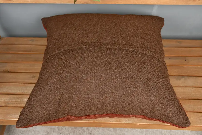 24x24 Red Pillow Sham, Antique Pillows, Pillow Cover, Vintage Kilim Pillow, Pillow for Couch, Farmhouse Pillow Cover, Bright Pillow - 5