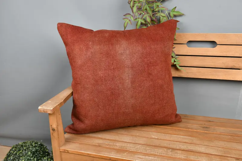 24x24 Red Pillow Sham, Antique Pillows, Pillow Cover, Vintage Kilim Pillow, Pillow for Couch, Farmhouse Pillow Cover, Bright Pillow - 1