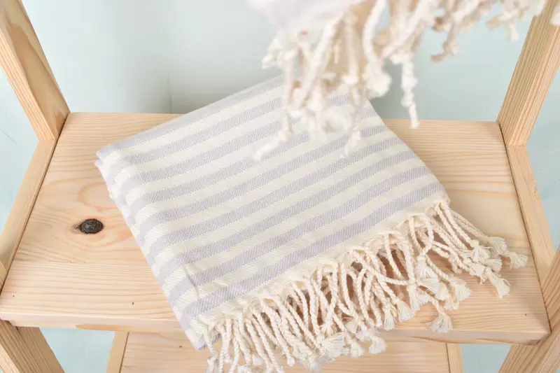 70x40 Cotton Striped Towel, Wedding Favors, Organic cotton peshtemal for spa and beach, Personalized Towel, Bridesmaid Gift, Bridal Shower Gifts - 5