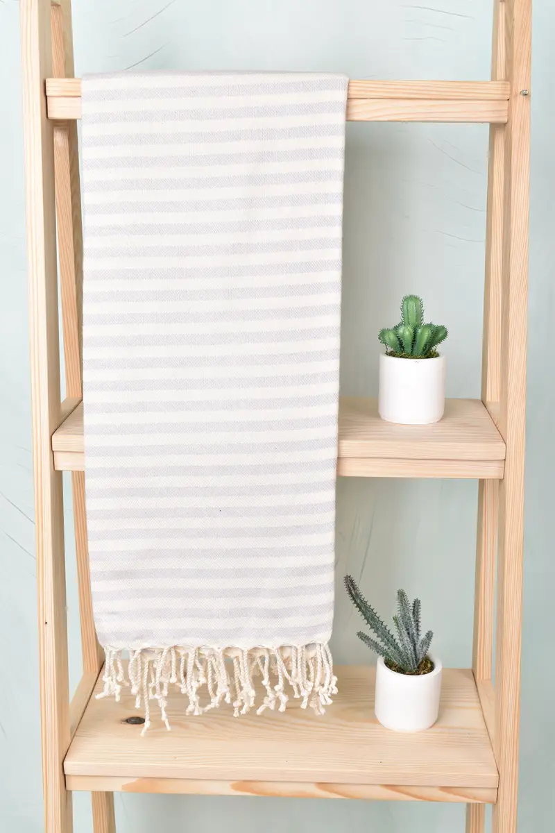 70x40 Cotton Striped Towel, Wedding Favors, Organic cotton peshtemal for spa and beach, Personalized Towel, Bridesmaid Gift, Bridal Shower Gifts - 8
