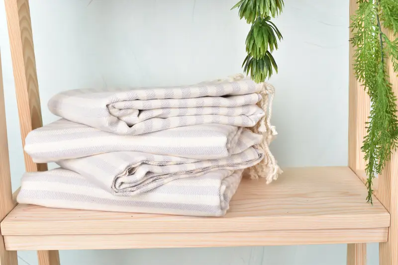 70x40 Cotton Striped Towel, Wedding Favors, Organic cotton peshtemal for spa and beach, Personalized Towel, Bridesmaid Gift, Bridal Shower Gifts - 7