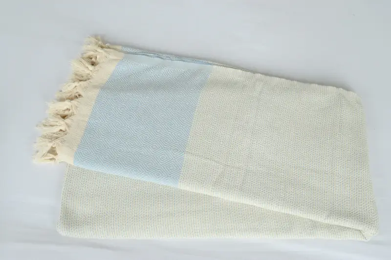 104x80 Cotton Diamond Towel, Monogram Beach Blanket, Best Wedding Gift, Christmas Gift, Monogram Blanket, Boho Throw Blankets, Bridal Shower Gift - 6