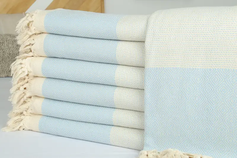 104x80 Cotton Diamond Towel, Monogram Beach Blanket, Best Wedding Gift, Christmas Gift, Monogram Blanket, Boho Throw Blankets, Bridal Shower Gift - 2